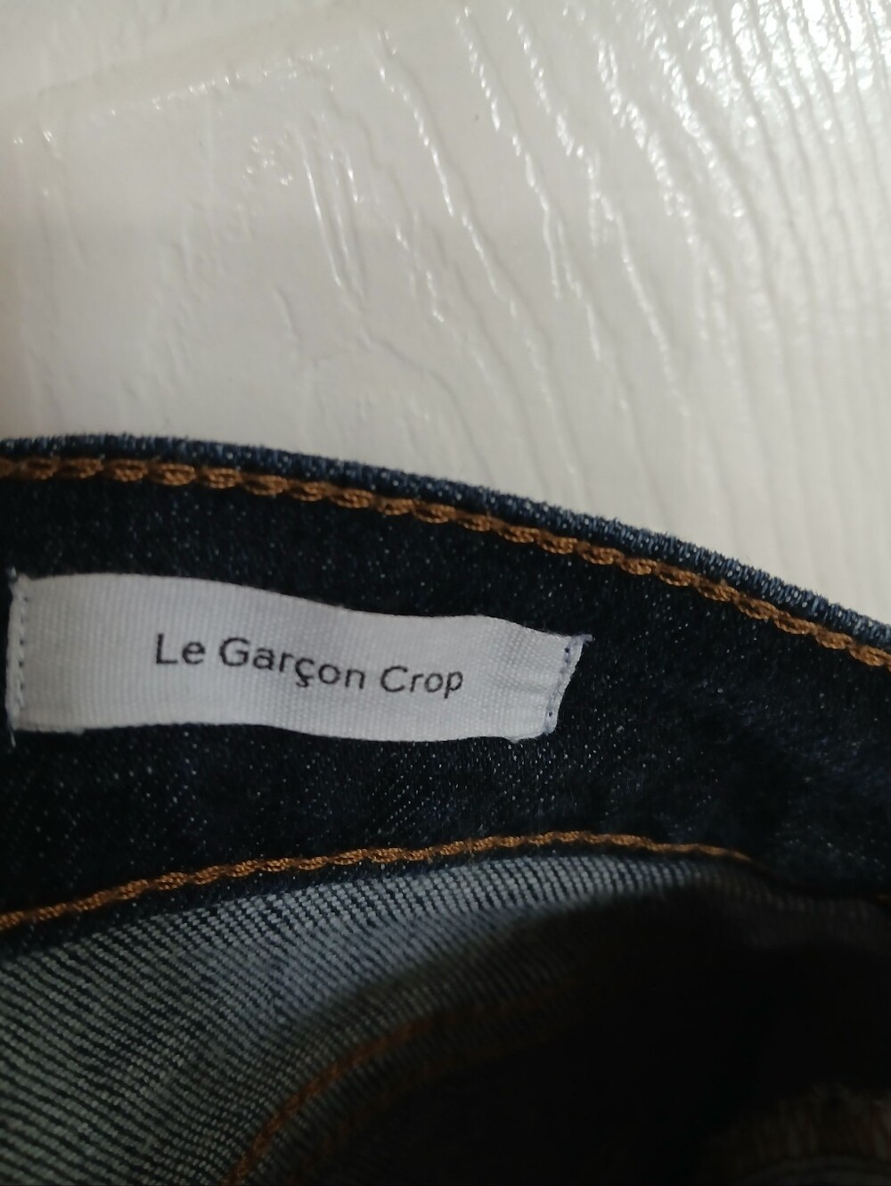 Frame Denim Le Garcon Crop Dark Wash Casual Cotton Blend Preppy Classic - Picture 5 of 6